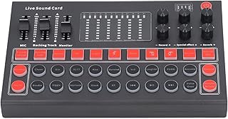 Live Soundboard, ABS Noise Reduction LED Display Easy Operation Soundboard with Battery for Studio for Gaming