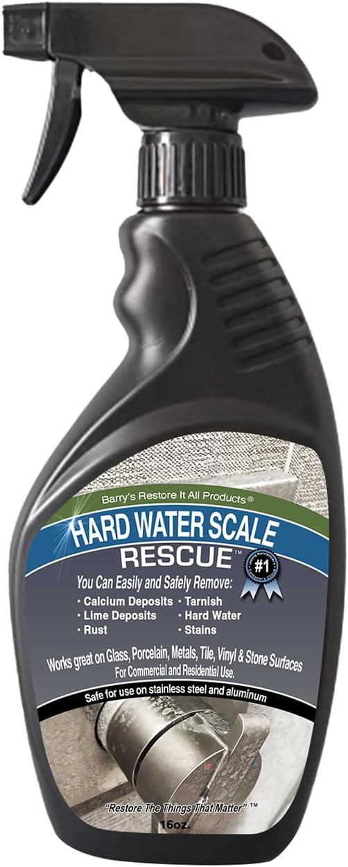 Hard Water Scale Rescue (Single 16oz.) | The Ultimate Solution for Hard Water! Remove: Lime Deposits, Calcium, Tarnish & Rust!