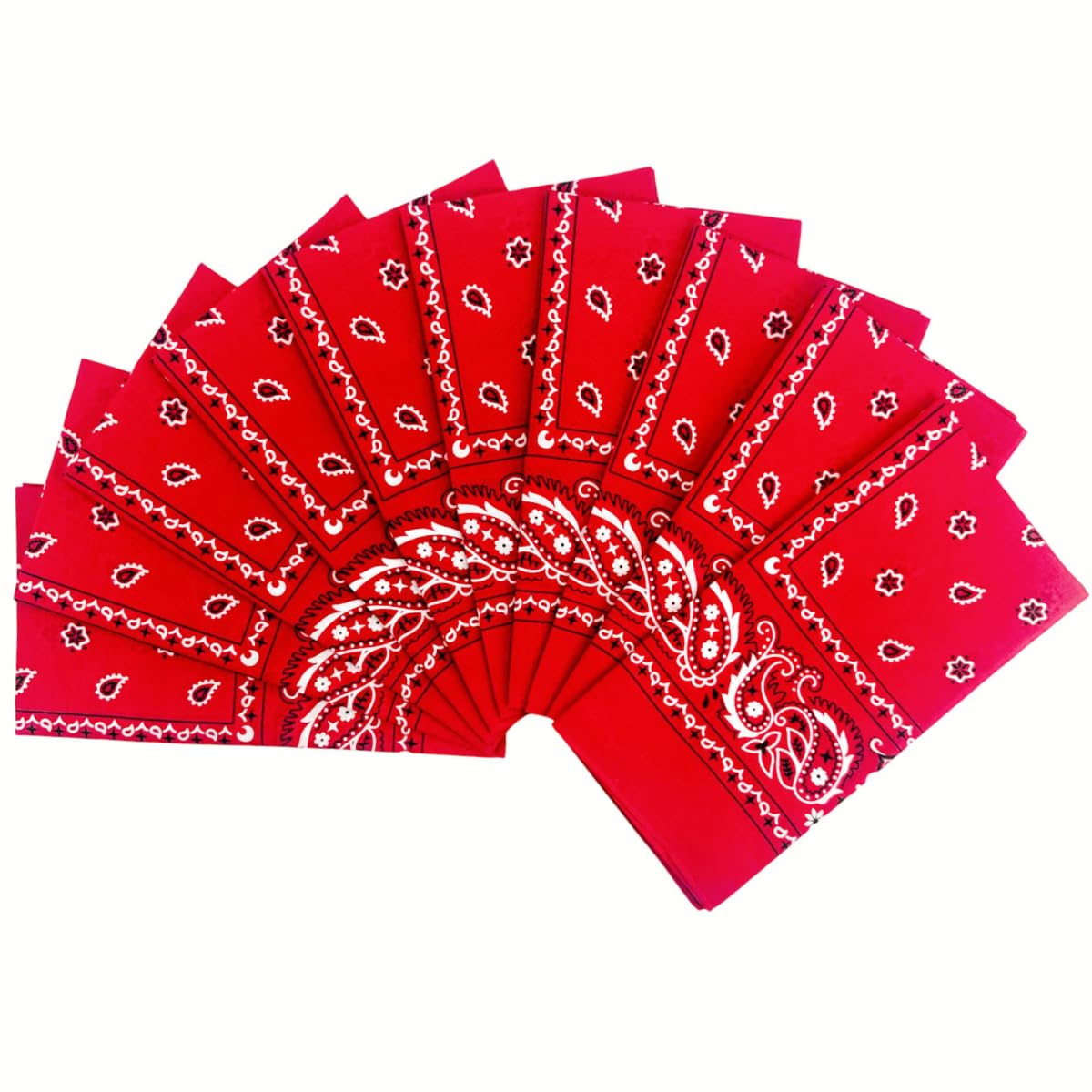Vamqor100% Cotton 10 Pack Fine Bandanas