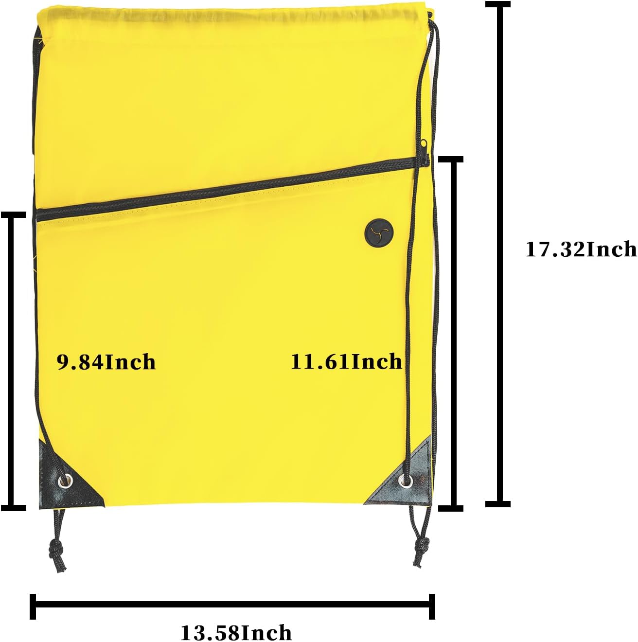 CODOBON Lightweight Drawstring Backpack with 2 Compartments – Holds 14" Laptop & Shoes | Foldable to Phone Size, Zip Pocket with Cable Port for Gym, Travel (12, Multi-6-Color-12) - Image 3