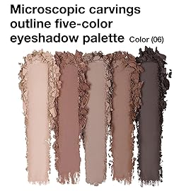 5 Colors Matte Nude Eyeshadow Makeup Palette, Nude Brown Cocoa Taupe Ebony Black Smokey Matte Cream Mini Eye Shadow Palette Makeup for Older Women Blue Green Eye, Contour Palettes sombras de ojos