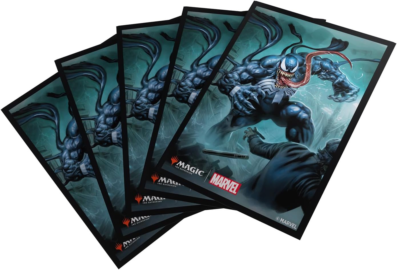 Gamegenic Magic: The Gathering Marvel’s Spider-Man Premium Art Sleeves - Venom - 105 Matte Textured Card Sleeves with Full-Color Artwork, Tournament-Ready & Plastic-Free Packaging