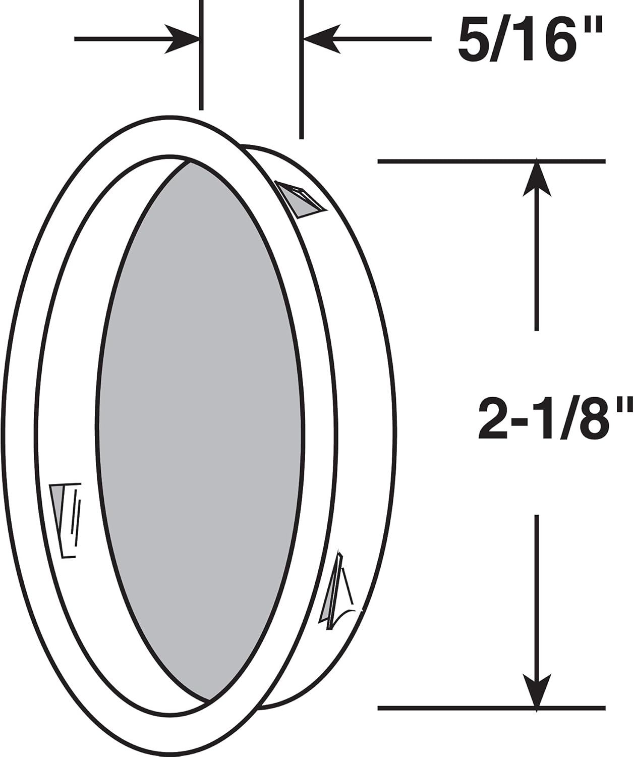 Slide-Co 163920 Mortise Closet Door Pull, 5/16 In. Depth x 2-1/8 In. Outside Diameter, Solid Steel, Satin Nickel Finish (2 Pack)