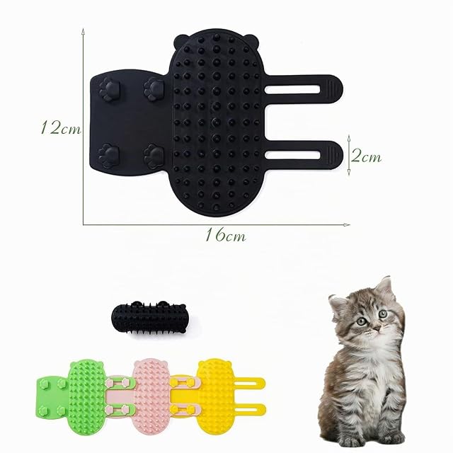 Foto 7 de 7 de Gato Esquina De La Pared Masaje Peine,4 Cepillos de Masaje Para Esquina De Gato,Cepillo Autolimpiante…