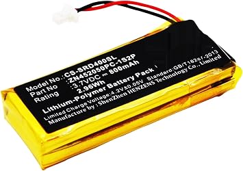 Tingen 800mAh Battery Replacement for Cardo G9x Scala Rider G9 Scala Rider G9x G4 Scala Rider G4 G9 BAT00004 BAT00002 ZN452050PC-1S2P WW452050-2P 3.7V