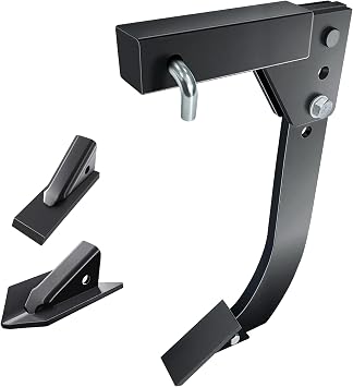 Mounted Trencher 3 Point Hitch Fit for ATV/UTV Tractor with 2pcs Replaceable Teeth, Hitch Lawn Ripper,Heavy Duty Subsoiler,Adjustable 16" Trenching Shank Plow