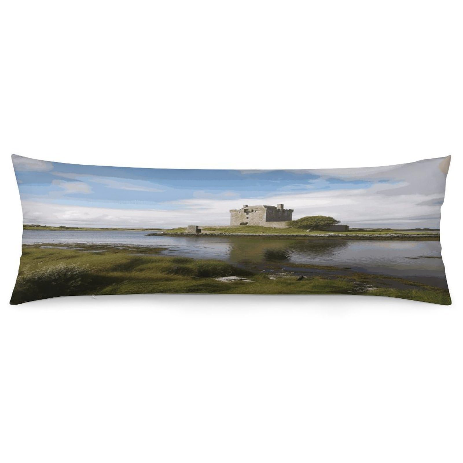 View of The Dunguaire Castle Pillow Case Soft Breathable Long Pillowcover Pillow Protector Suitable for Sofas Car Chairs and Any Room