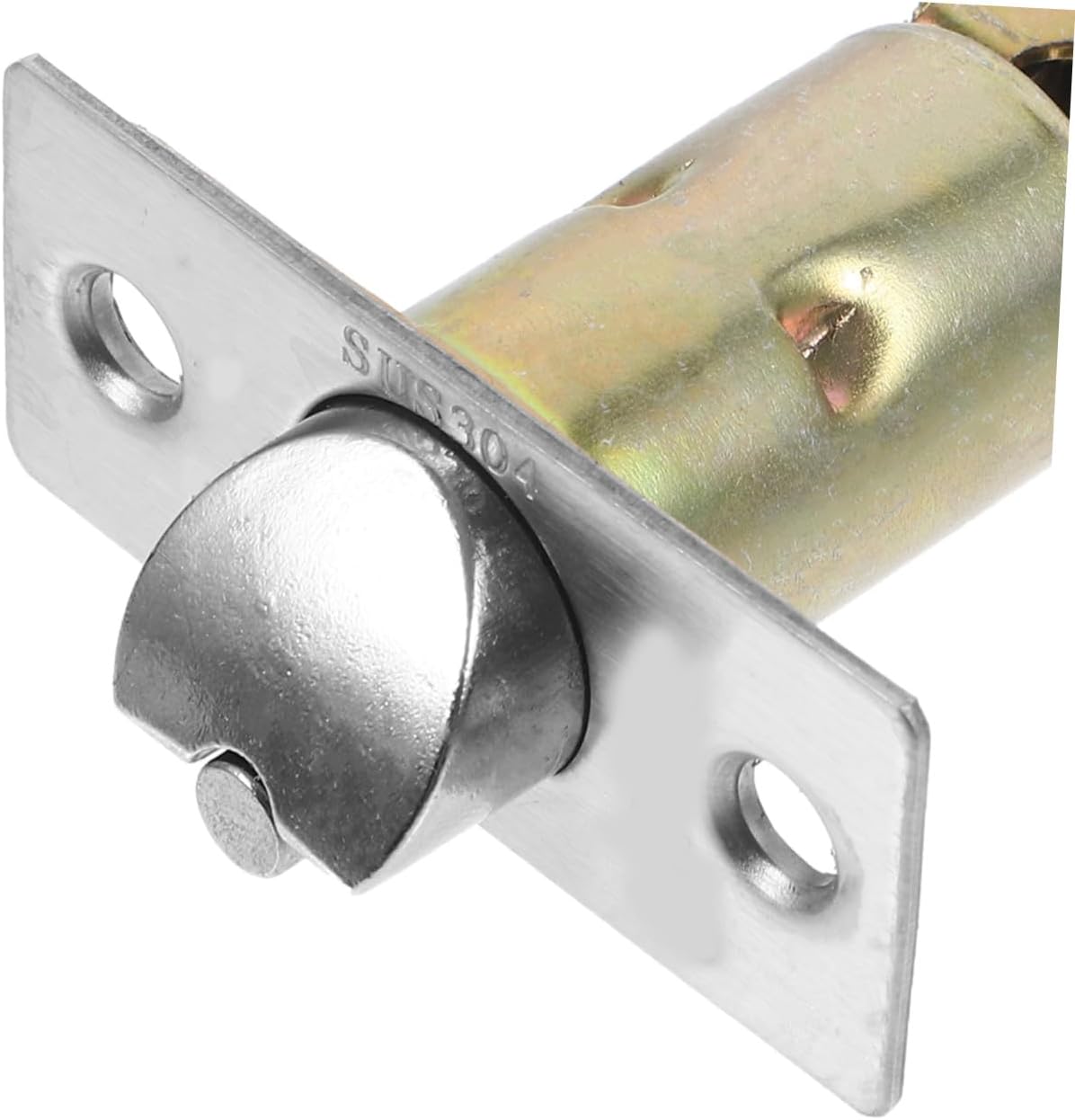 Alipis Door Lever Handle with Lock for Bedroom Entry Front Interior Door Lock Black Round Hole Lever 1pcs