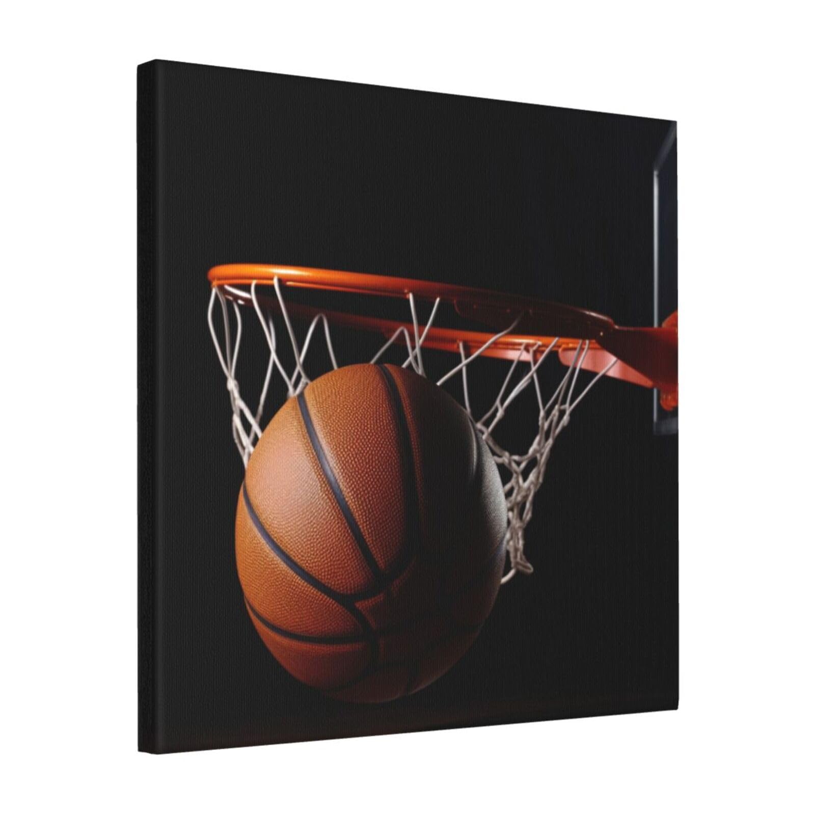 KLOPH Basketball Canvas Wall Art for Living Room 16"x16" Modern Artwork Painting for Bathroom Hanging Canvas Prints Aesthetic Wallart for Bedroom Kitchen Office Wall Decor