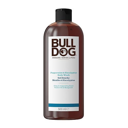 Bulldog Skincare Peppermint & Eucalyptus Shower Gel Body Wash for Men, 500 Milliliters - Peppermint & Eucalyptus
