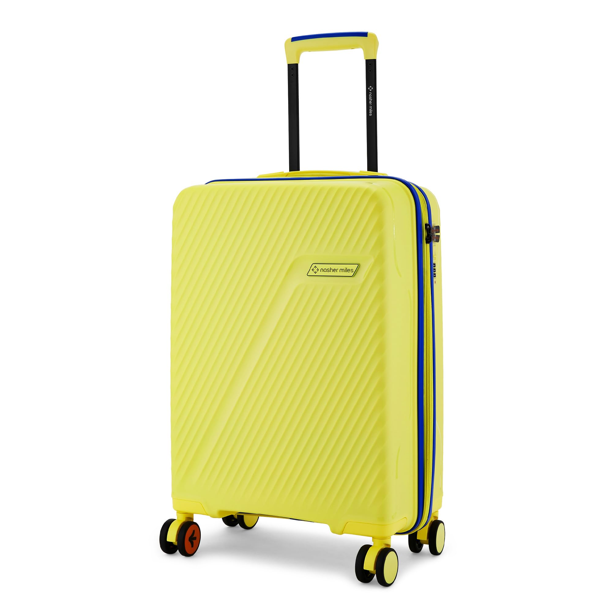 Montreal Hard-Sided Polypropylene Cabin Luggage 20 inch | 55cm | 8 Wheels Small Trolley Bag for Travel | Suitcase (Yellow)