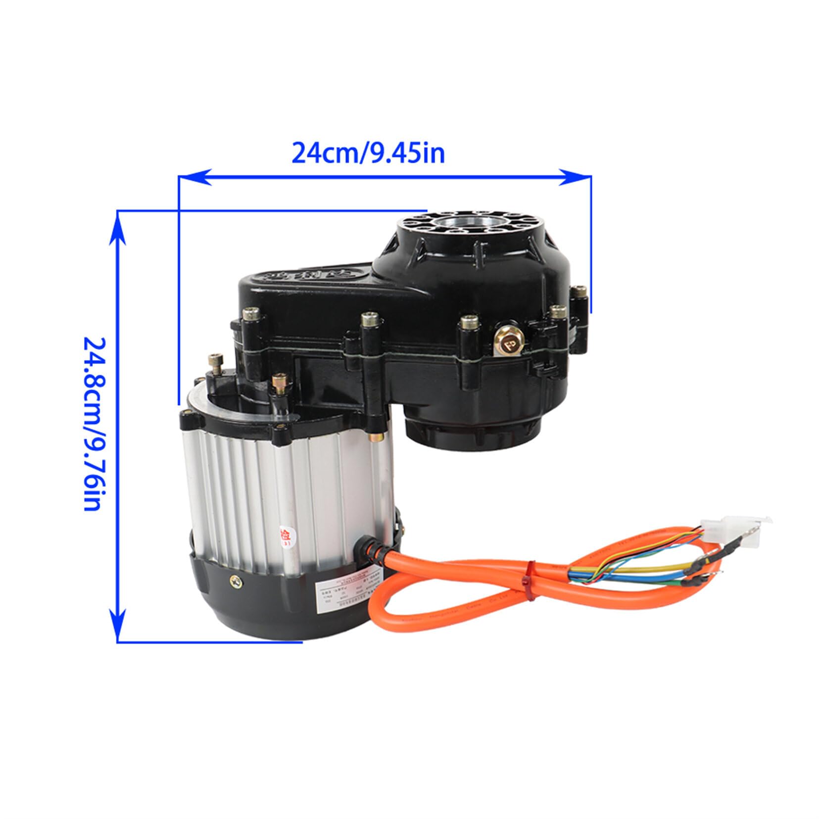 SEBLAFF 48V 1000W Brushless Differential Motor Replacement for Go Karts Golf Carts Tricycles Electric Bikes ATV Scooters
