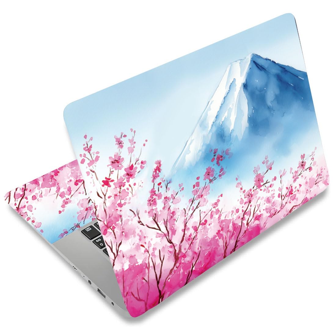 Snow Mountain Flowers Laptop Skin Decal