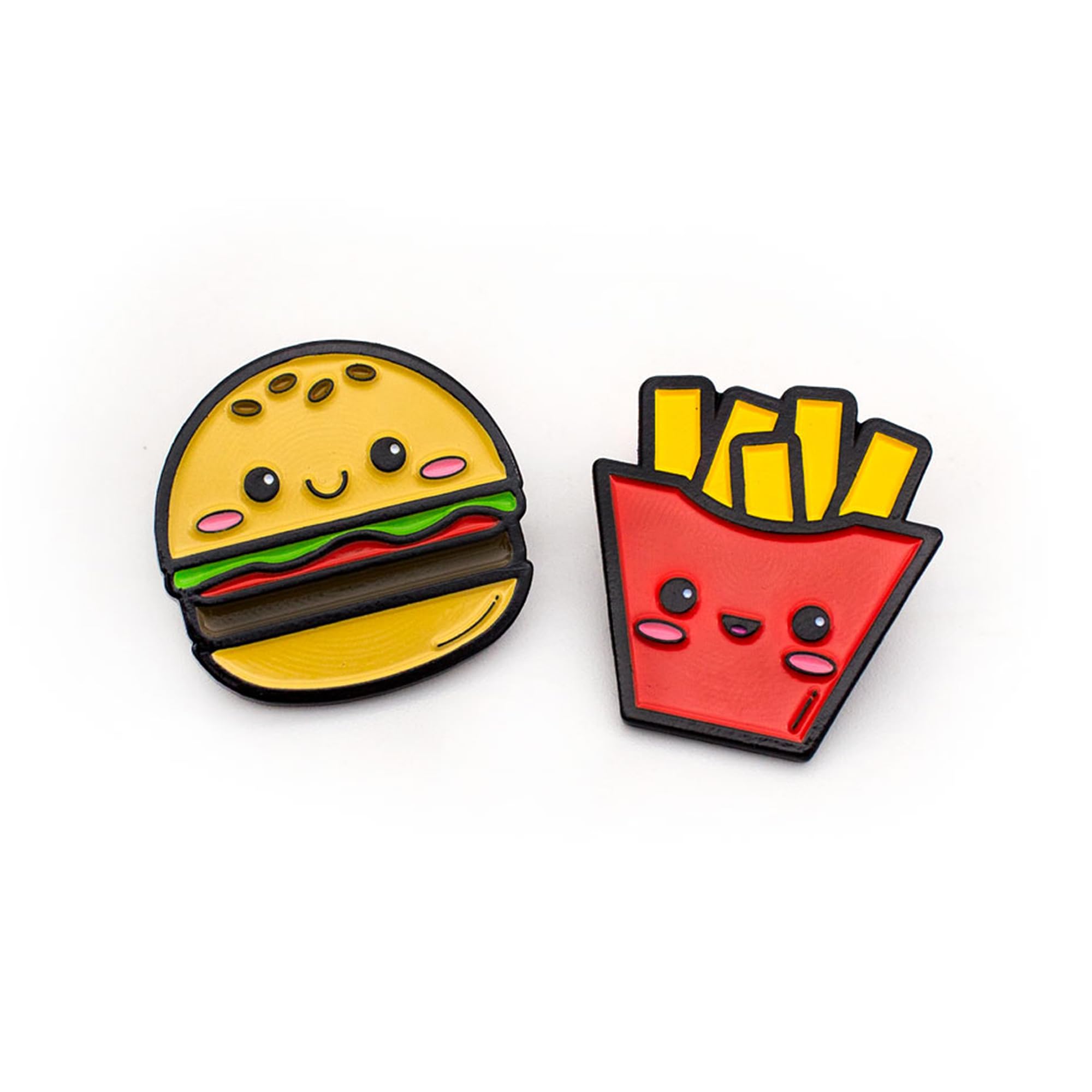 Pin Pin Pals - Enamel Pin Set (2 Pins Per Set) for Backpack, Bag, Lapel, Kawaii Button Collector