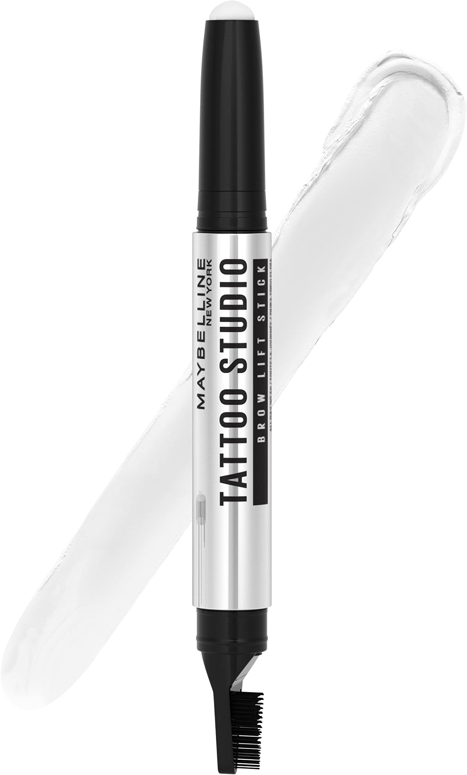 Maybelline TattooStudio Brow Lift Stick Makeup with Wax Conditioning Complex, Clear, 1 Count