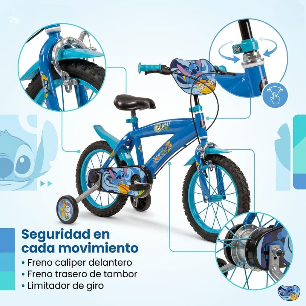 Bicicleta Infantil Toimsa Stitch Azul