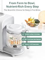 Vista 11 de MOMYEASY Máquina de alimentos para bebés, procesador multifunción, molinillo picador, vaporizador de alimentos para bebés y licuadora de puré