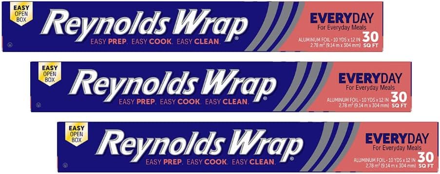 Reynolds Wrap Aluminum Foil 10yd. X 12", 30 Sq. Ft Boxed (Pack of 3)