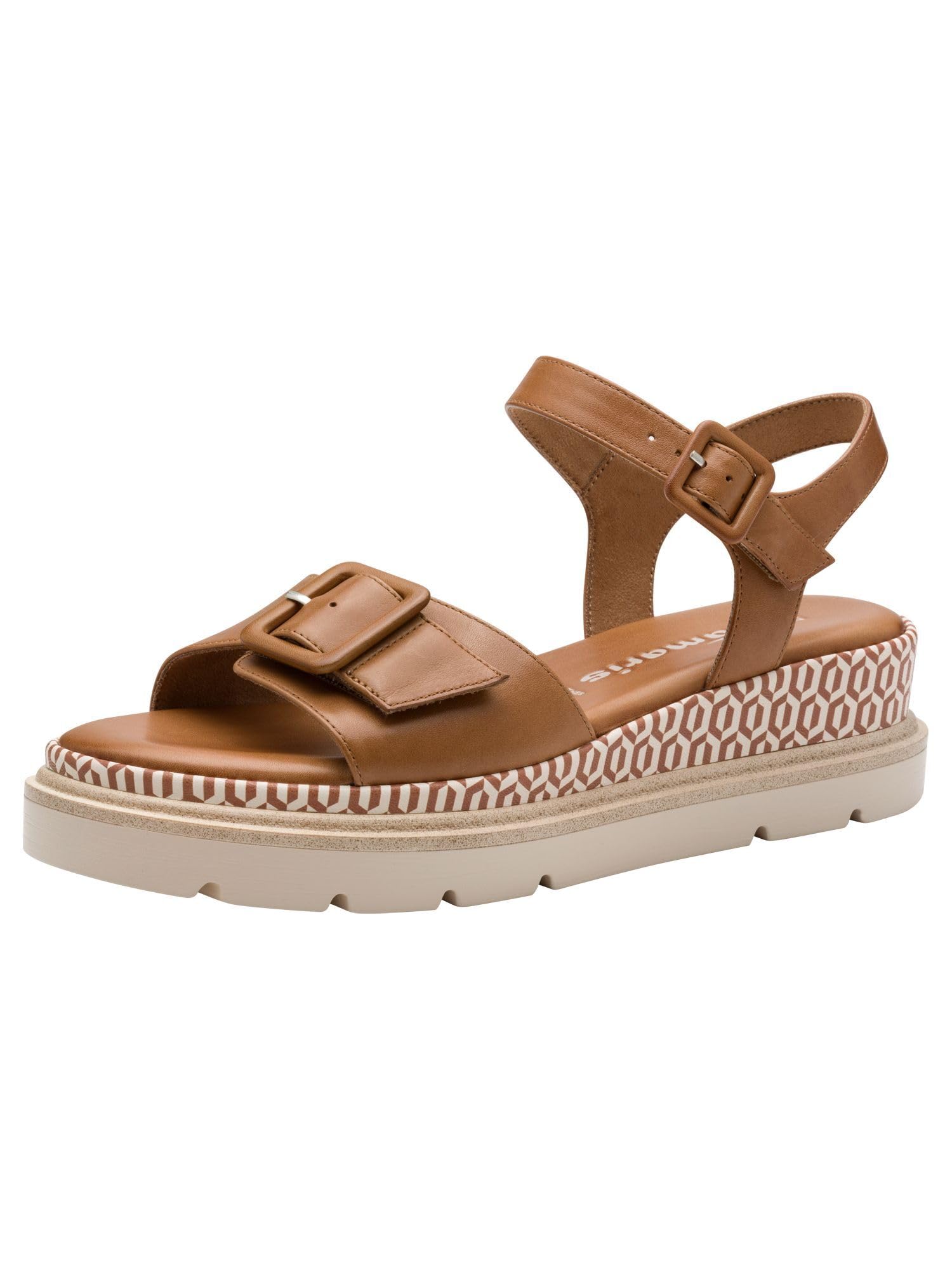 Tamaris Women's Comfortable Sandals, Cognac, 6.5 UK