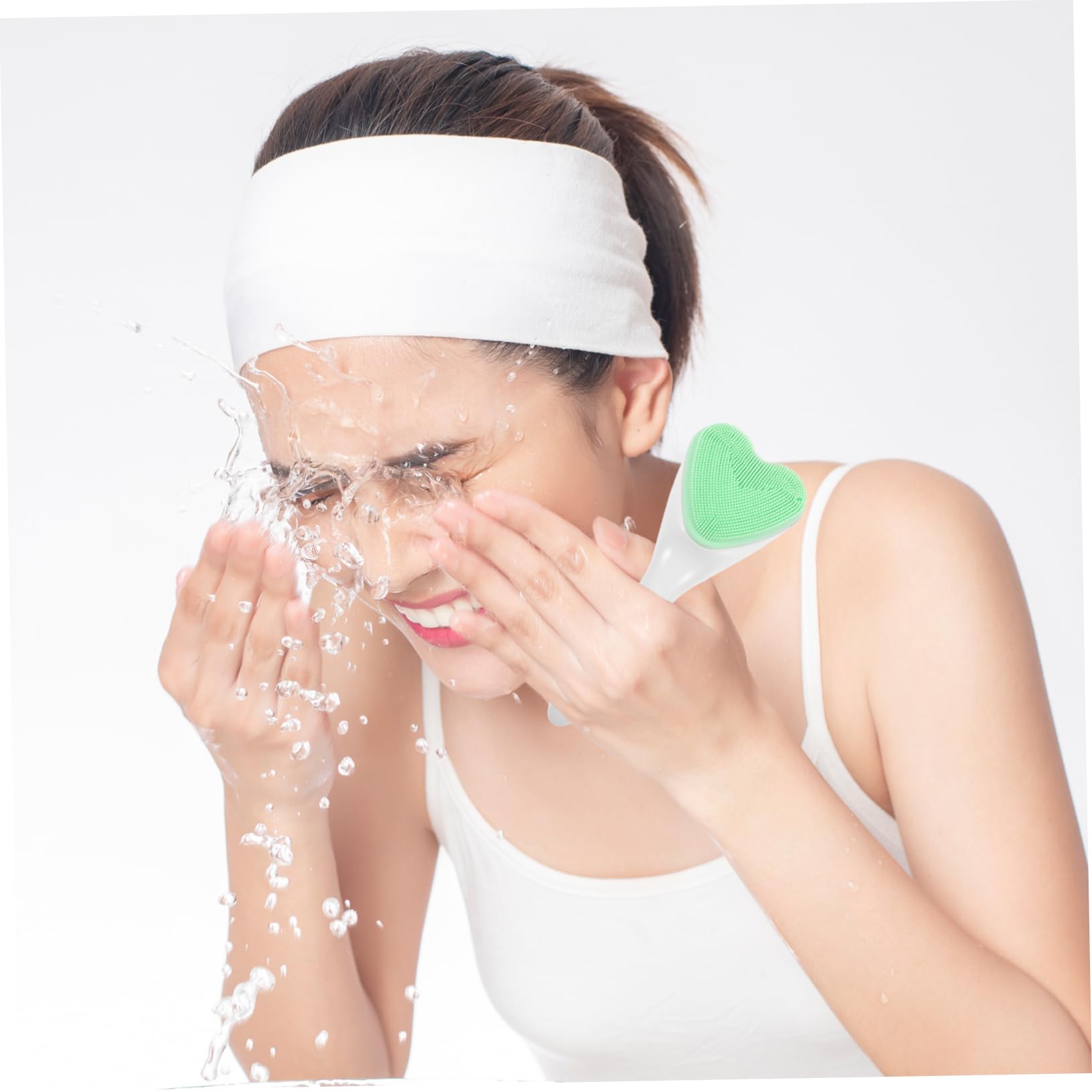 Mikinona Facial Brush for Cleansing Exfoliating Silicone Face Manual Brush Gentle Exfoliating Tool