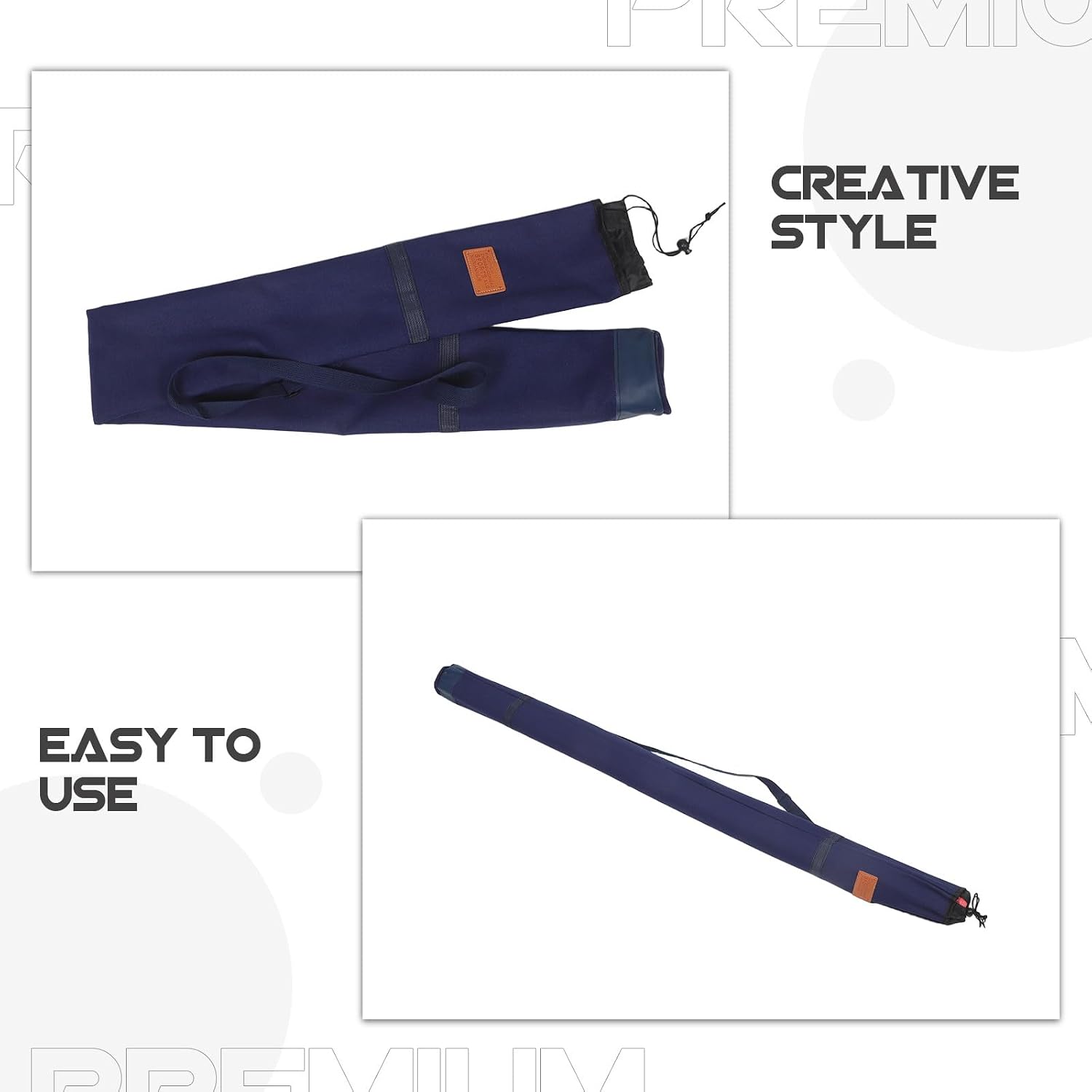 Fishing Rod Protector Sleeve Tube Pole Case Holder Tool Supply Protective Cover Canvas Bag for Fishing Umbrella Storage Outdoor Traveling Camping