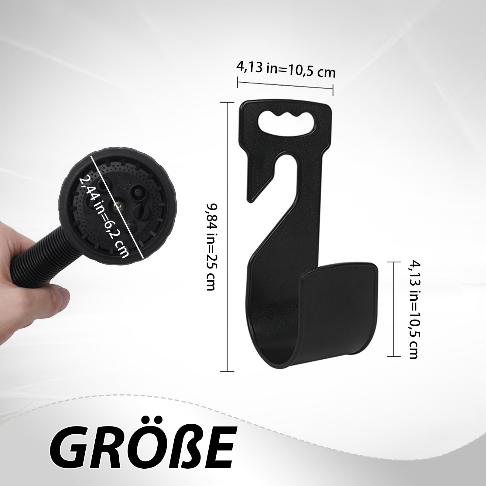 Tubo da giardino flessibile da 30 m, tubo da giardino flessibile con 8 funzioni di spruzzo, tra cui collegamenti rapidi, custodia e supporto da parete