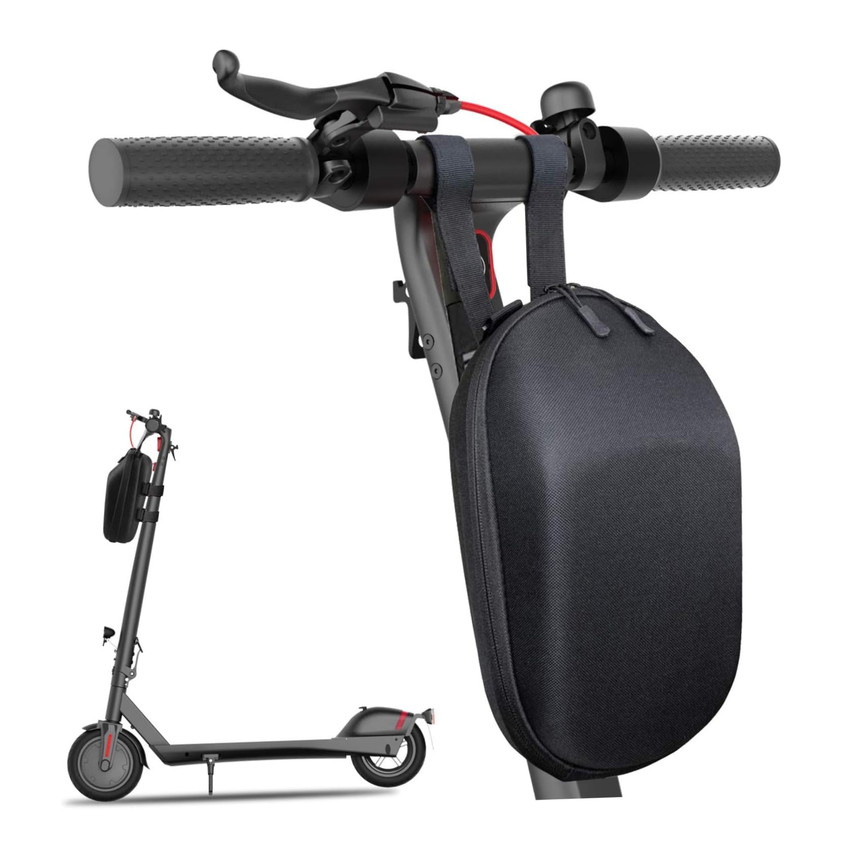 INOOMP Borsa da Manubrio per Bici in Pvc ed Eva, Capacità 1-2l, Pratica e Resistente, per Uscite in Bicicletta e Scooter Elettrico