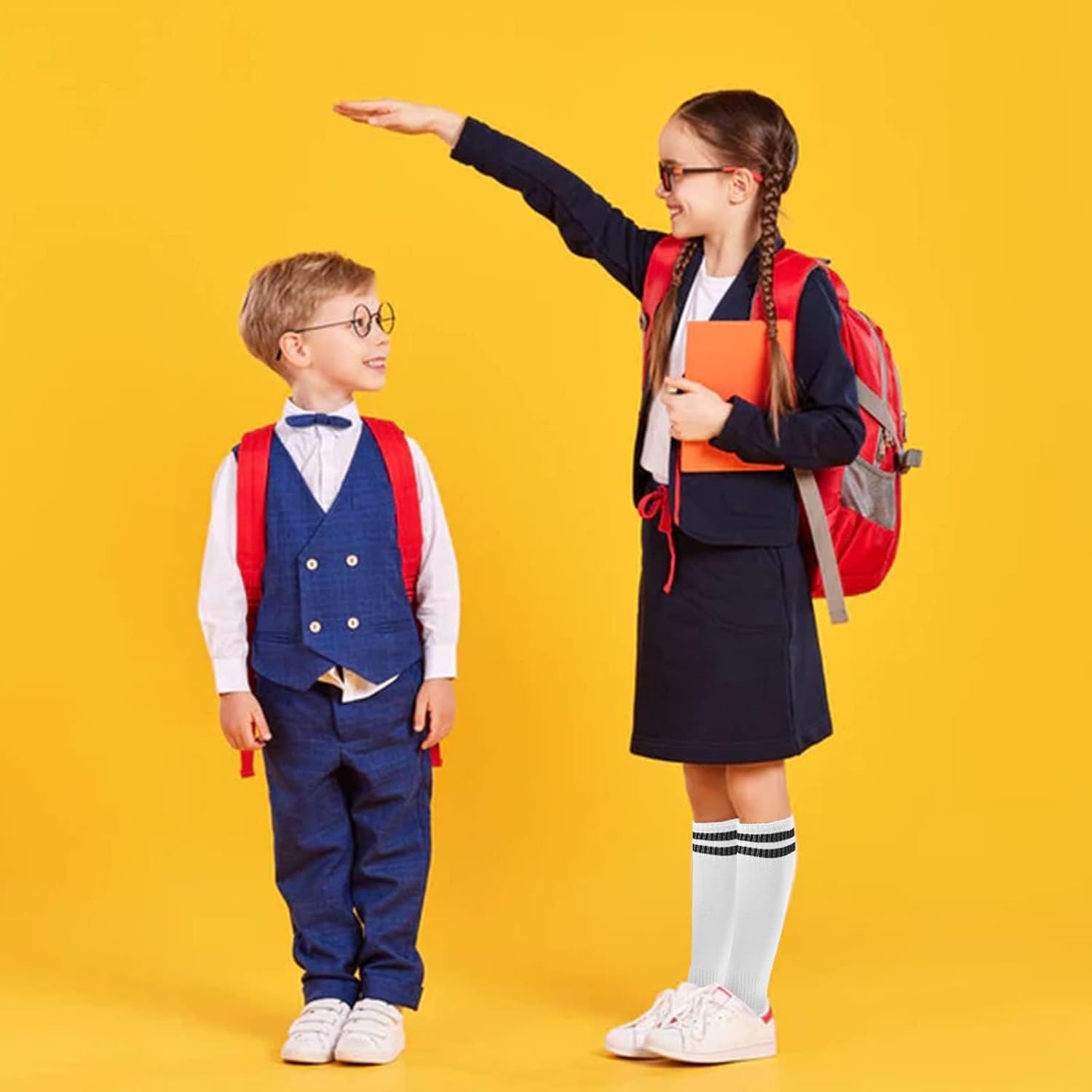 Ultrafun 6 Pairs Kids Youth Soccer Socks Solid Striped Knee High Tube Football Sports Socks for Boys Girls 6-12 Years Old - Image 7