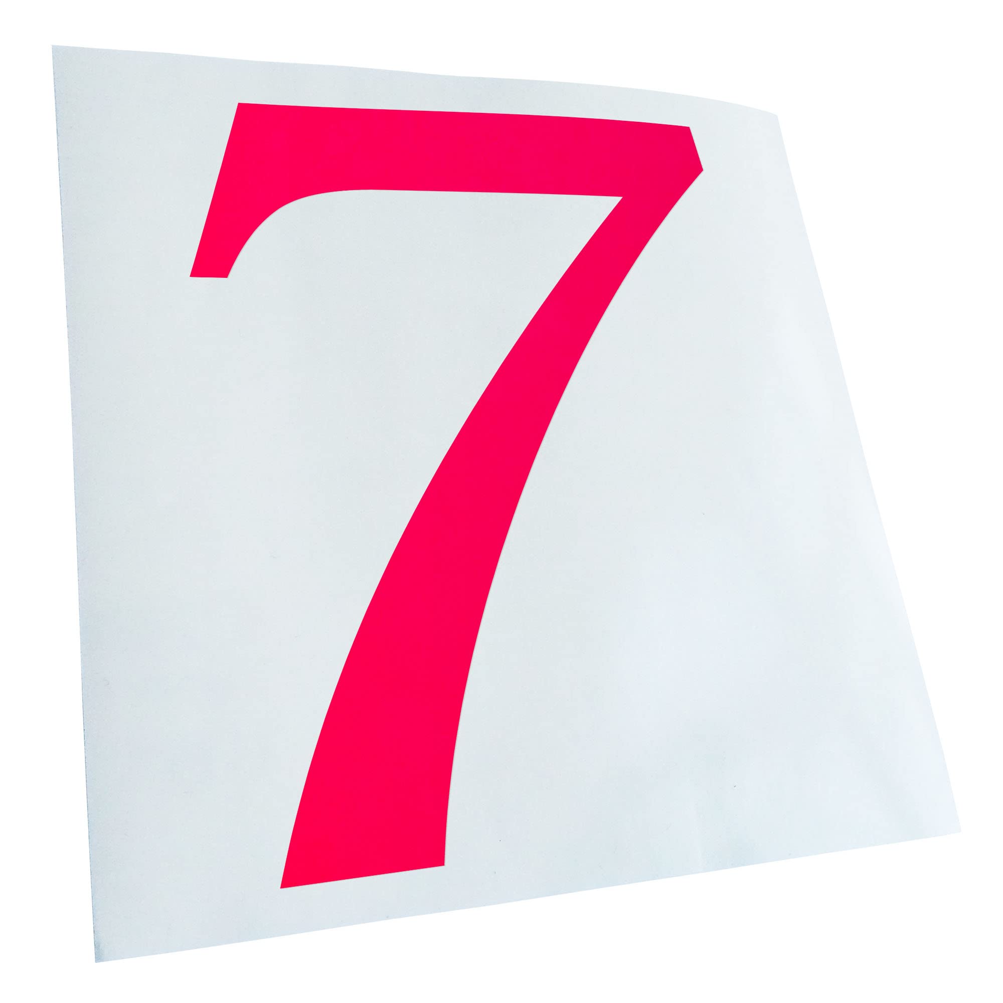 Kiwistar - Car Sticker - Neon Pink - 50 x 40 cm Number 7 - Numbers - Rear Window Car Sticker Weatherproof for Car Truck Moped Truck - Sticker Exterior Self-Adhesive Tuning Accessories for Window
