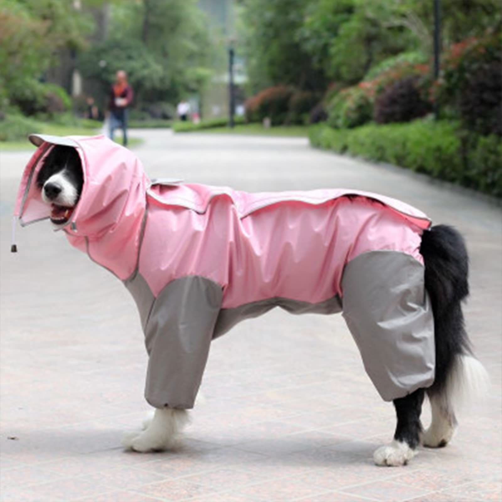 HMJGDHX Chubasquero Impermeable para Perros con Orificio para Correa, Ropa Ligera para la Lluvia para Mascotas, Poncho Resistente al Viento para Perros pequeños, medianos y Grandes
