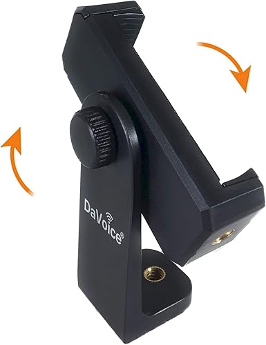 Miniatura 2 de DaVoice Adaptador de trípode para teléfono, soporte giratorio de 360°, compatible con soporte de cámara para teléfono inteligente iPhone, abrazadera