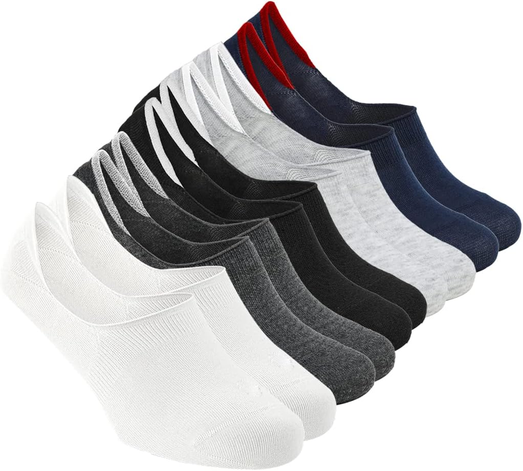No Show Loafer Socks for Men Combo, Made with Breathable, Moisture Absorbing & Anti Odour Combed Cotton with Anti Slip Grip & Low Cut, Ideal Socks for Summer