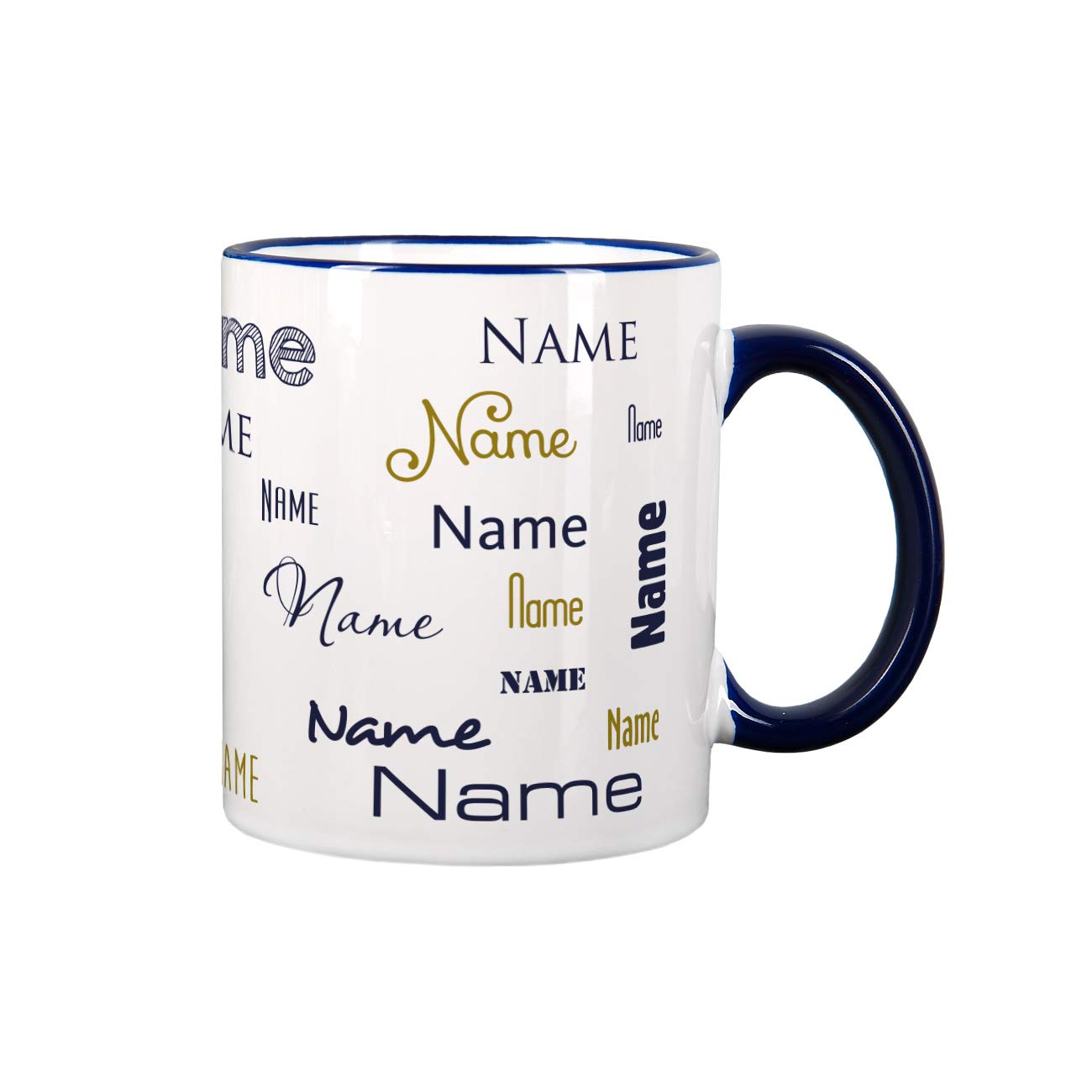 Printplanet Tasse 'Lena' Personalisiert – Motiv 'Positive Eigenschaften Von Lena', 325ml, Rosa Henkel, Spülmaschinenfest