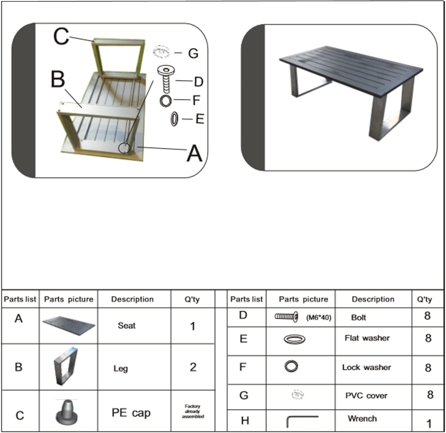 GOWE Coffee Table, Powder Pewter