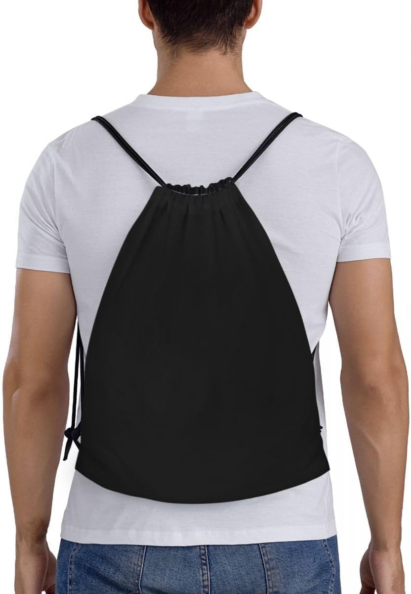 Custom Drawstring Backpacks Bags With Your Logo Bulk String Bag for Gym Travel Black Small Size - Image 2