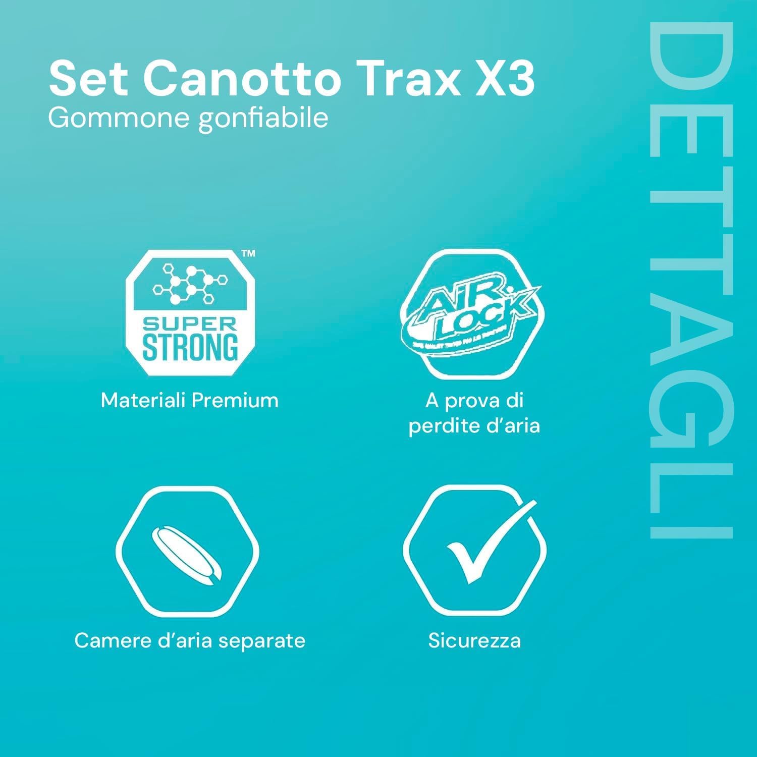 Canotto Gonfiabile per Due Persone 2,28x1,21 m - Ideale per Escursione, Relax e Divertimento in Fiumi, Laghi e Mare - Realizzato in Materiali Resistenti e Durevoli - Capacità di Carico 170kg