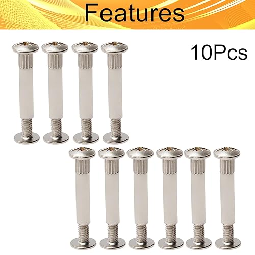 Miniatura 4 de Juvielich Poste de tornillo para orificio de 316 pulgadas (0.197 in) de diámetro, hebilla de cinturón hembra M5x25mm, pernos de encuadernación de