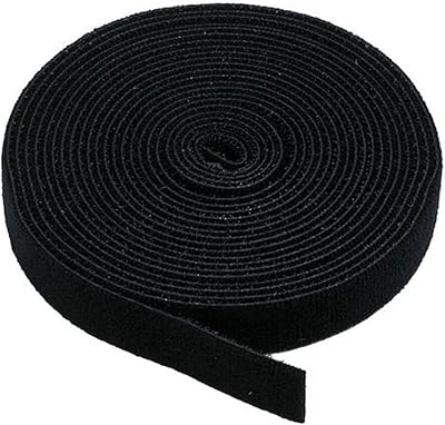 iMBAPrice 5 Yard Cable Fastening Tape with .75 inch Hook (Black)