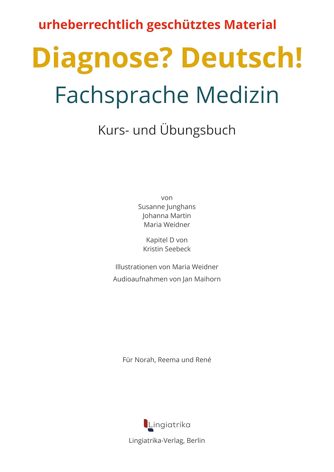 Diagnose Deutsch Fachsprache Medizin Pdf Diagnose? Deutsch!: Fachsprache Medizin : Junghans, Susanne, Weidner