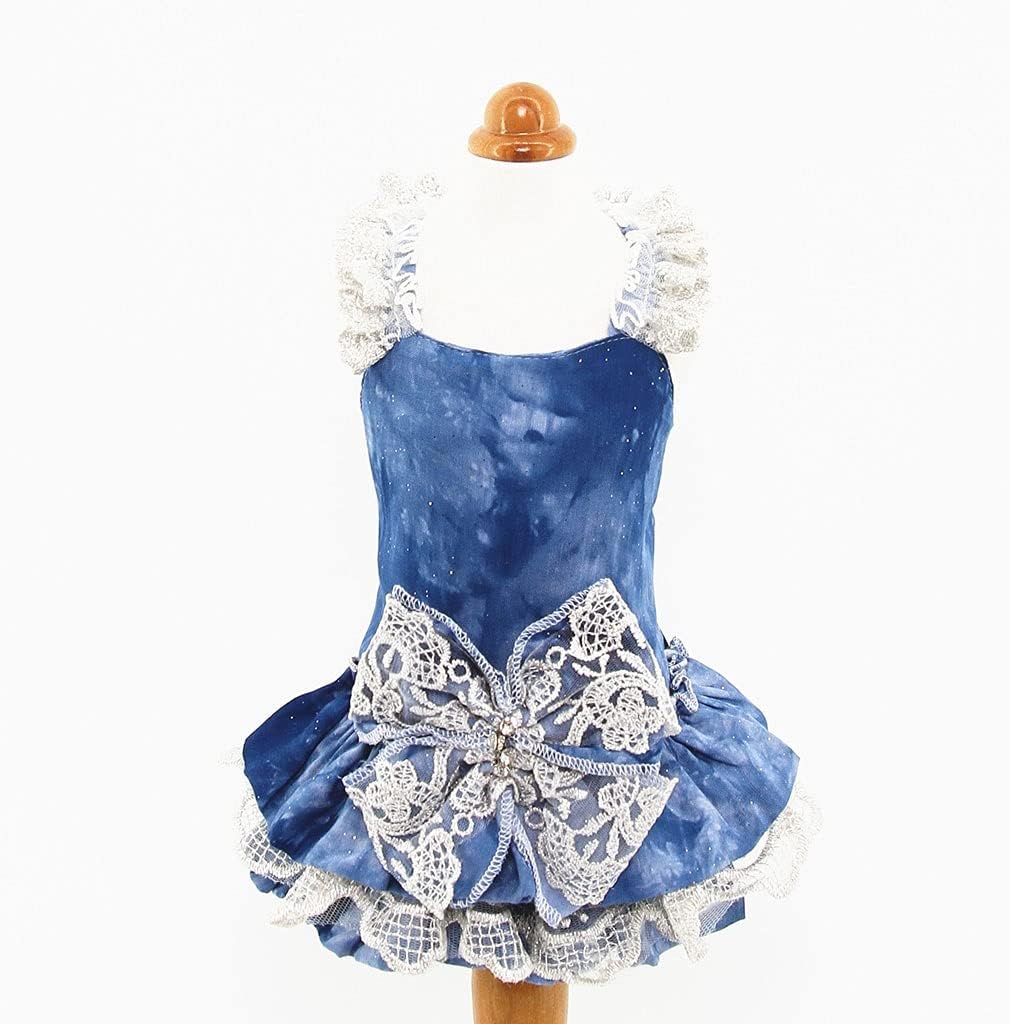 Small Dog Dress Tutu Vest Skirt Bowknot Fairy Mesh Dress Pet Apparel Costume Clothing (Medium)
