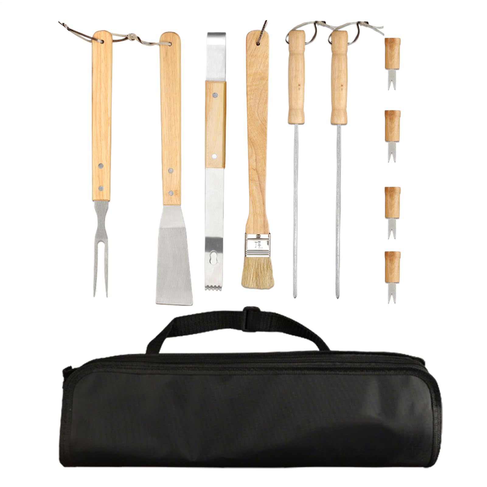 Set complet d'ustensiles de barbecue Teksome portable pour vos voyages et camping