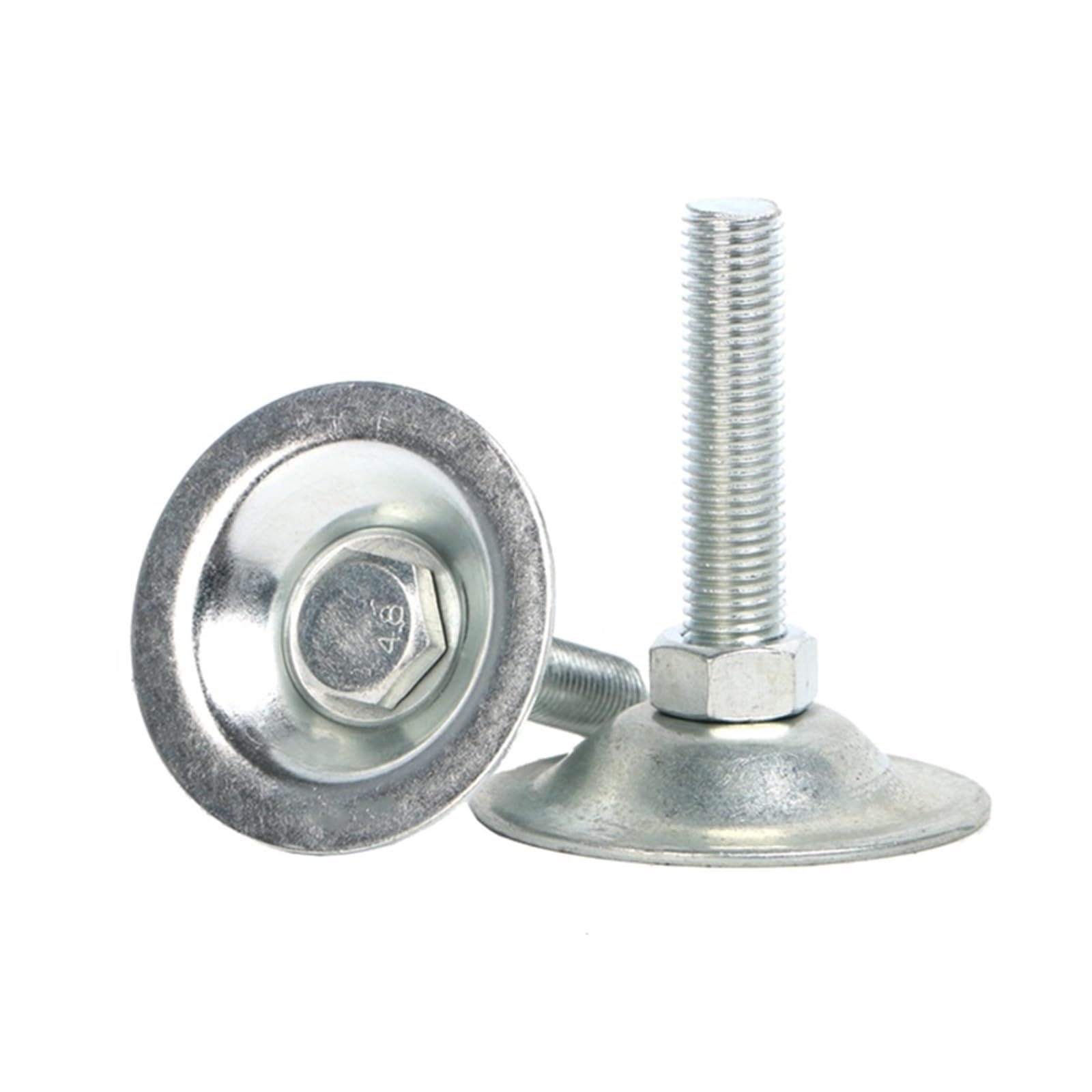 Verstellbare Möbelfüße 2Pcs Base 95mm Iron Galvanized M18 M20 Thread Adjustable Foot Cups Lathe Legs Leveling Feet(95xM20x100mm)