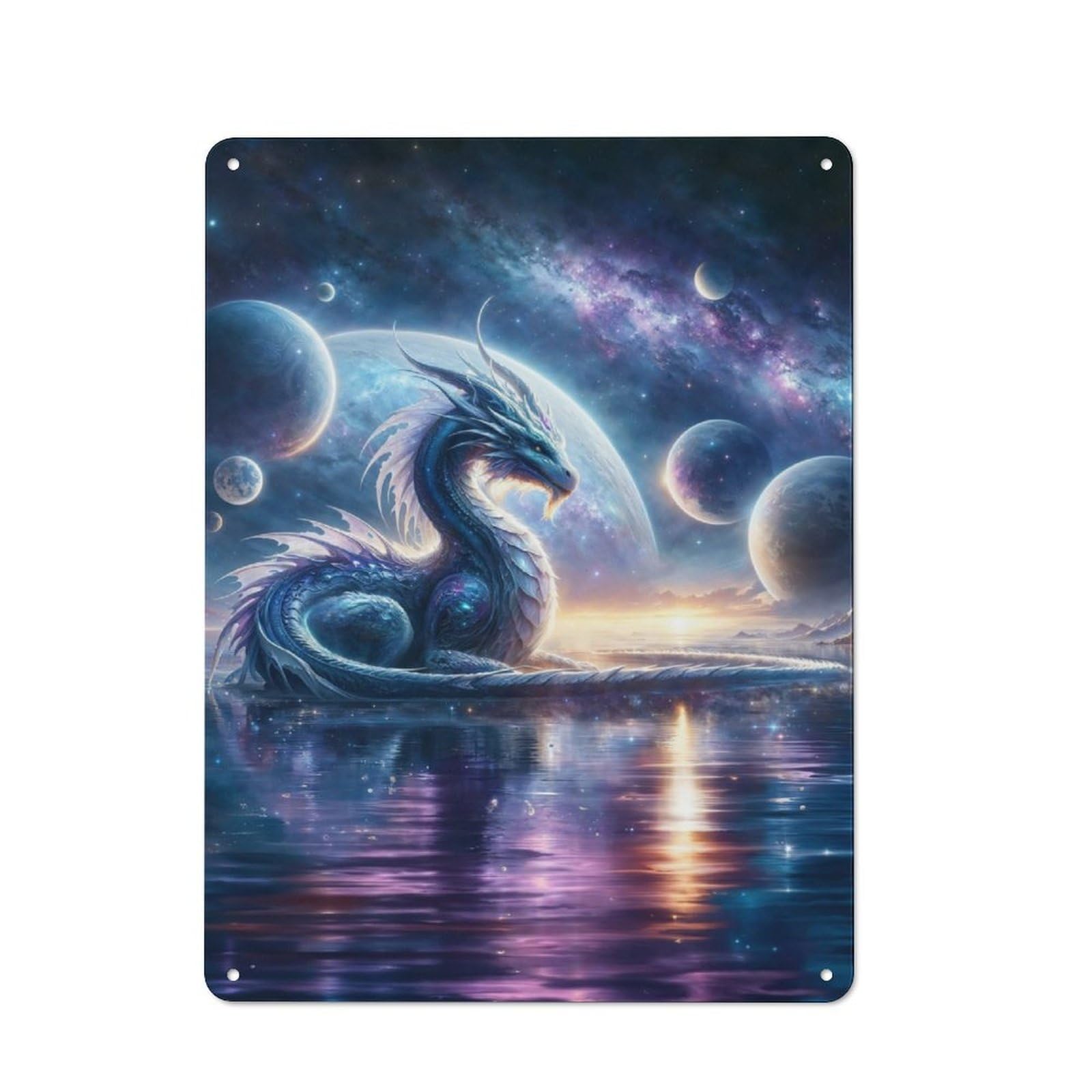 Junmoney Creator Dragons Cosmos Industrial-Style Tin Sign 40X30cm For Pub Or Café, Suited To Pub Decor Enthusiasts