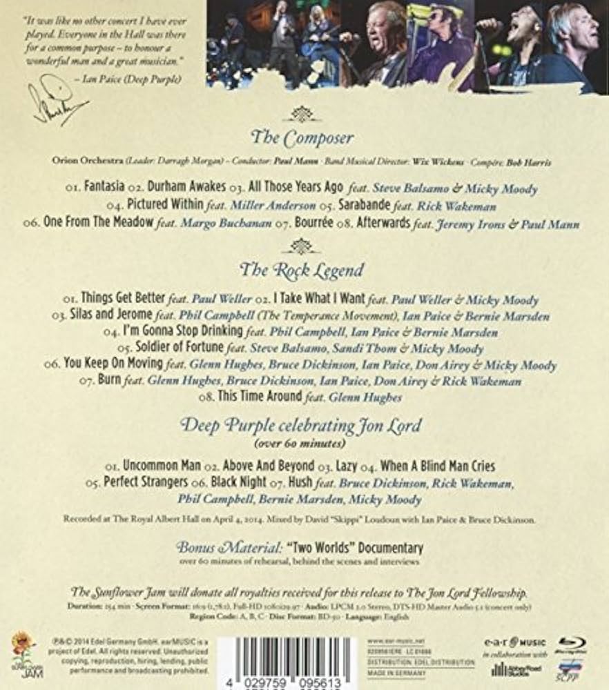 (未使用･未開封品)　Celebrating Jon Lord / [Blu-ray] f4u0baa Amazon.com: Celebrating Jon Lord [Blu-ray] : John, Deep Lord