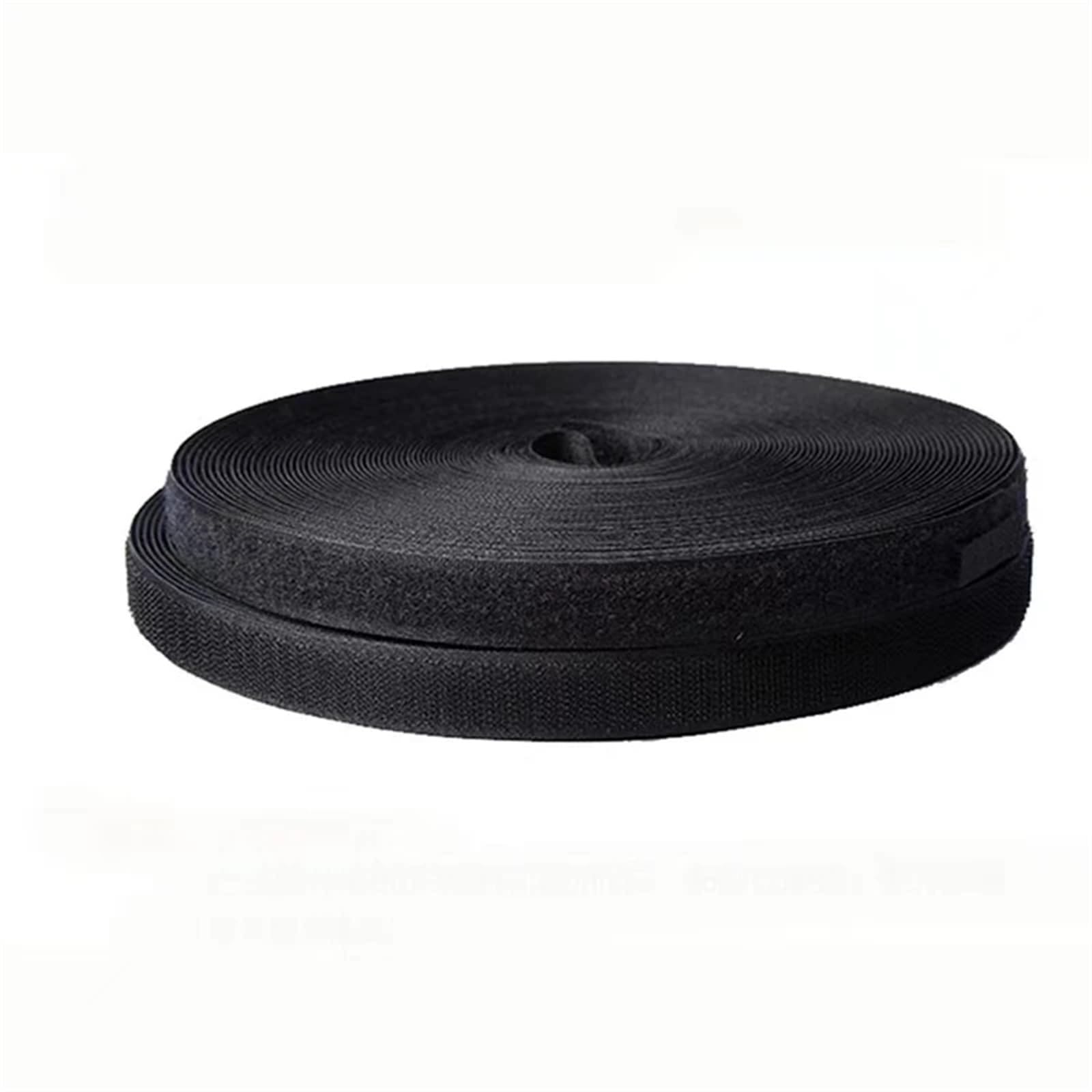 Adhesivo Fuerte Hook Y Loop Cinta de bucle gancho nailon 100mm ancho, cerrojo for ropa, zapatos, equipaje, suministros for niños, decoración mochila, 25M(Black Loop)