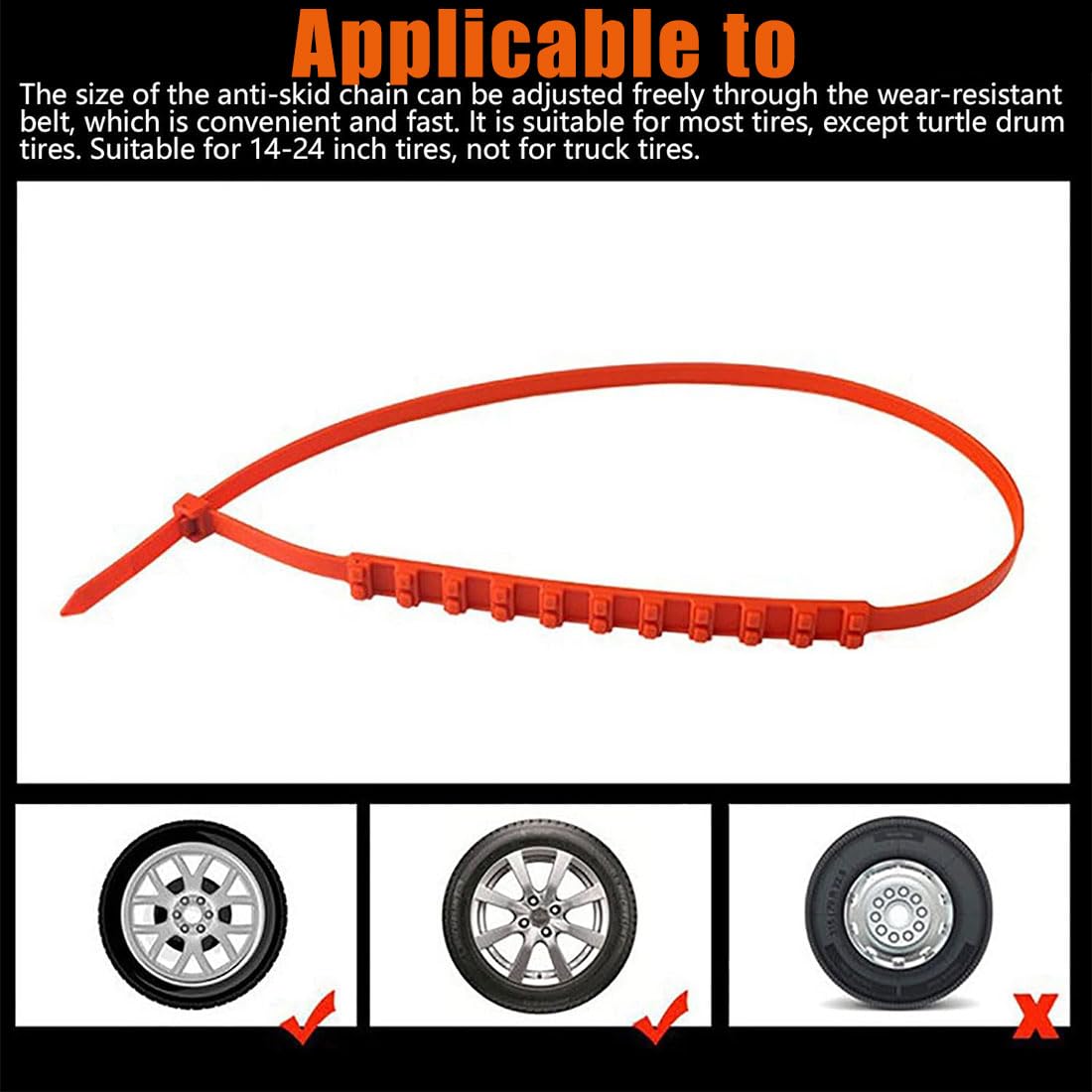 Cadenas de nieve universales antideslizantes, nuevas cadenas de nieve reutilizables 2026, cadenas antideslizantes para coches, cadenas de seguridad de invierno para automóviles, camiones y SUV, para