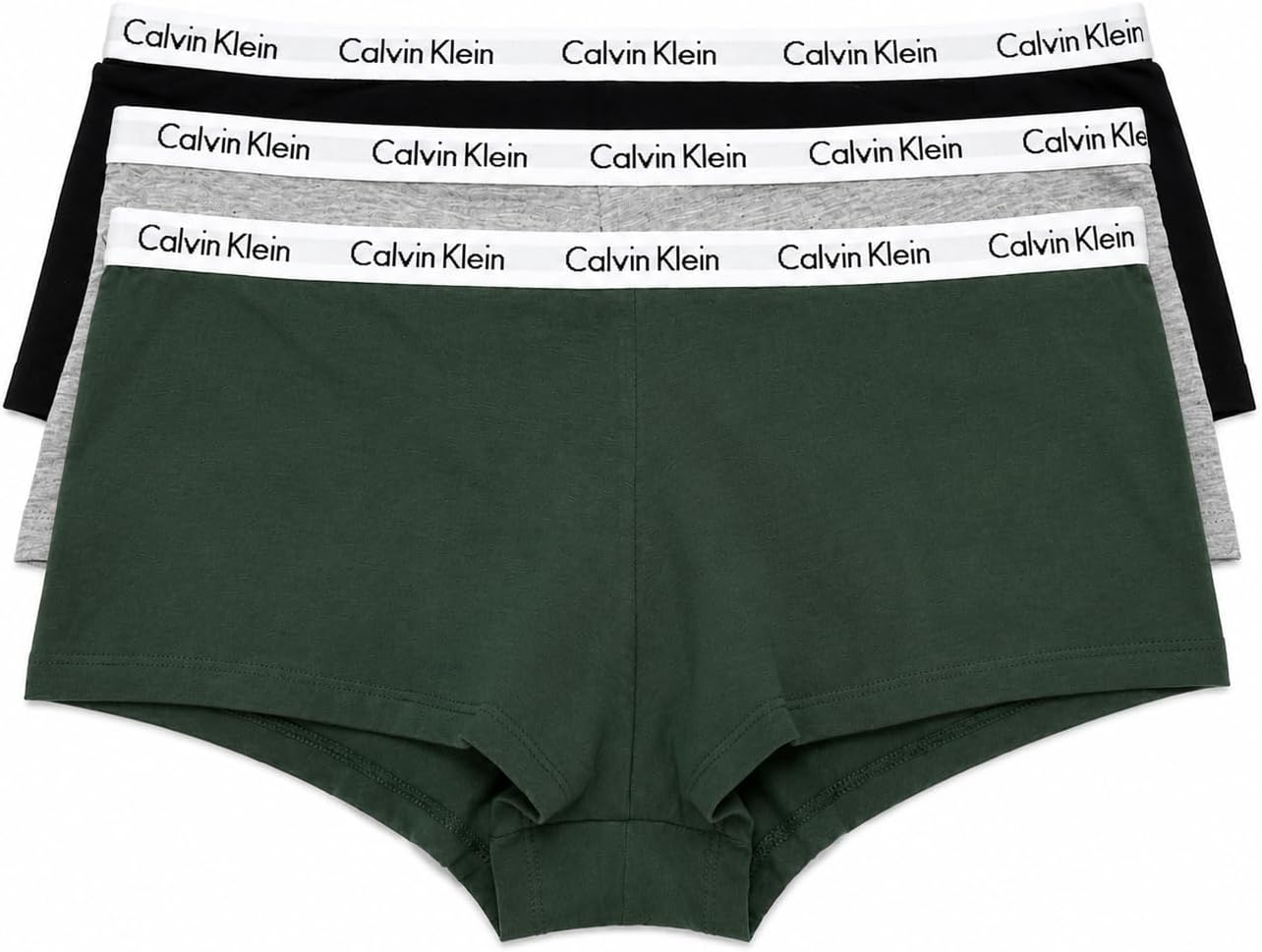 Calvin Klein Carousel Logo Cotton Stretch Boyshort Panties, 3 Pack