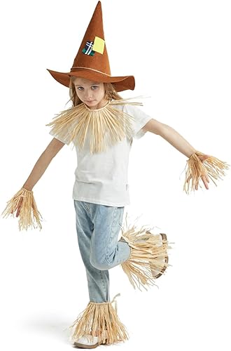 Miniatura 9 de Spooktacular Creations El juego de disfraz de espantapájaros de Halloween incluye sombrero de espantapájaros y falda de espantapájaros para niños,