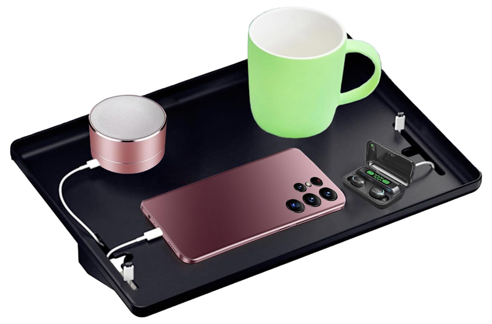 YY YITIKA Bedside Shelf, Modern Clamp-On Floating Nightstand And Bedroom Bed Shelf Tray, Clipped in bunk beds, For Home, Dorm, Rv Or Apartment (Excluding accessories on bedside racks) (Black)