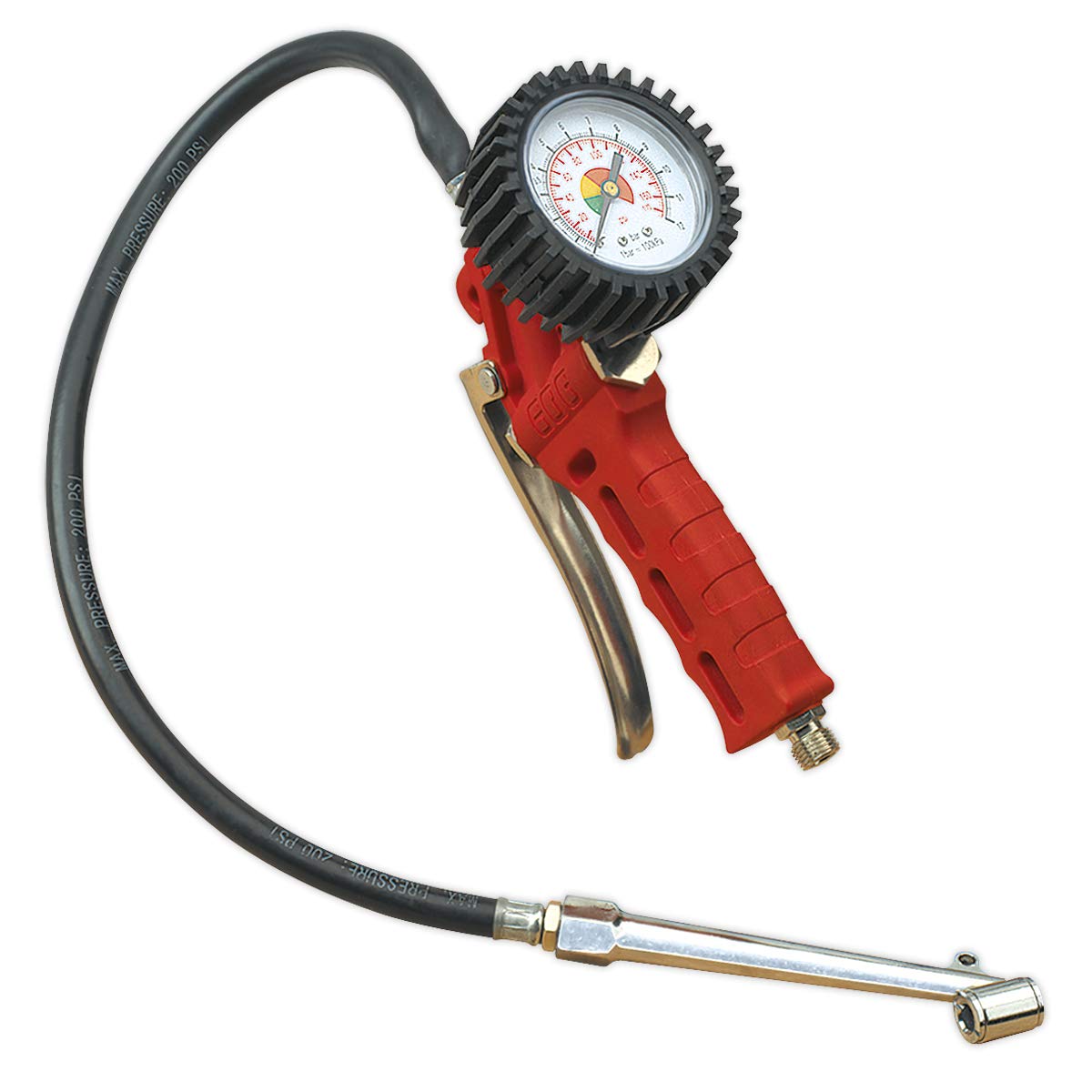 Sealey Tyre Inflator With Twin Push-On Connector